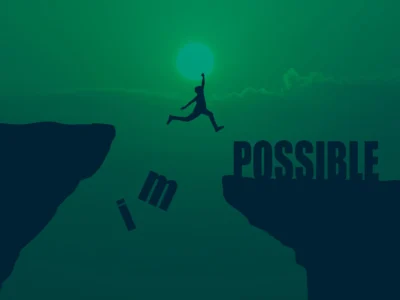 a person jumping off a cliff